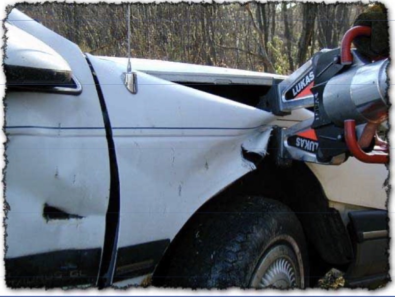 Crush the front fender to create a purchase point